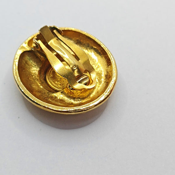 Metal Gold Clip On Earrings