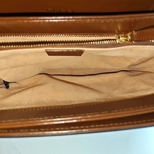 Horsebit 1955 Medium Monogram Coated Canvas Beige