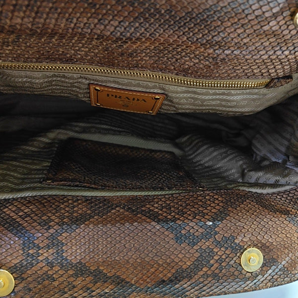 Python Tote Bag Brown