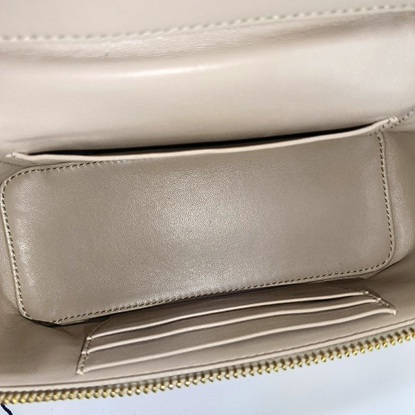 Saffiano Calfskin Shoulder Bag Mini Pink