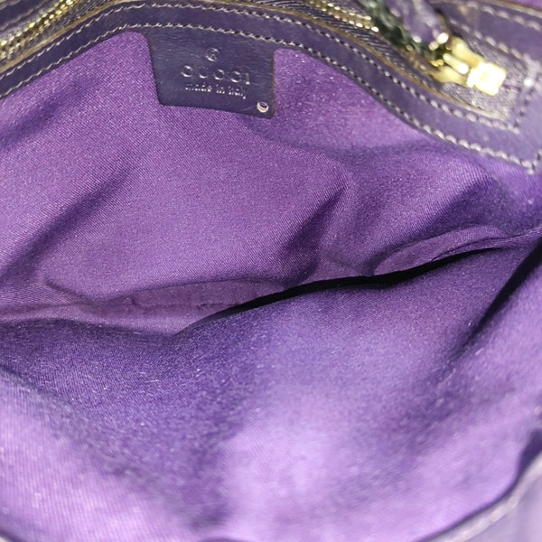 Calfskin Top Handle Bag Purple