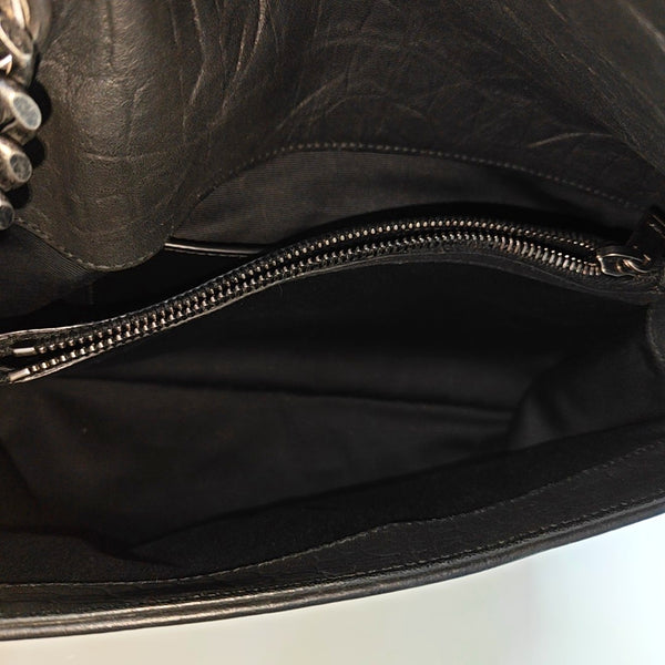 Calfskin Shoulder Bag Black