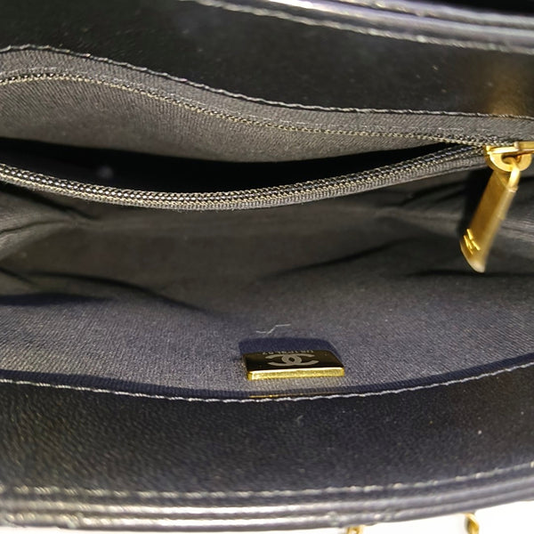 Quilted Lambskin Shoulder Bag Black