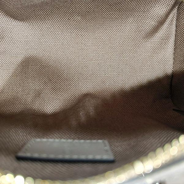 Monogram Coated Canvas Shoulder Bag Super Mini Gray