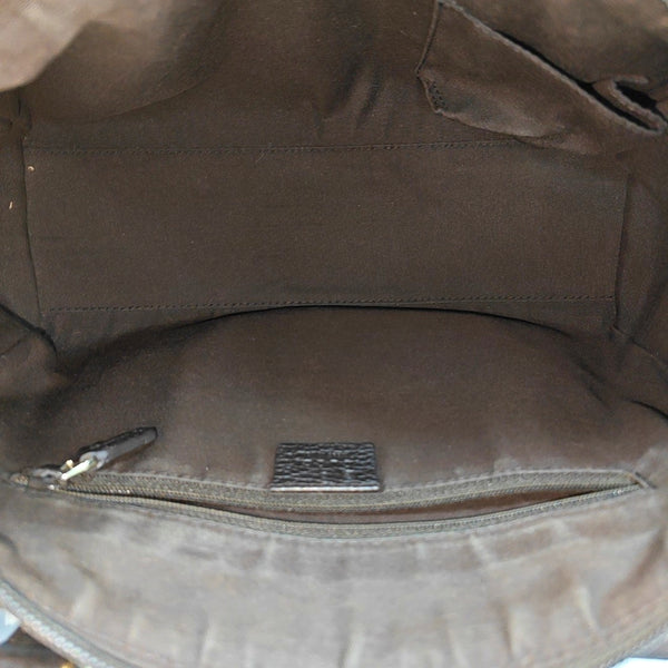 Monogram Coated Canvas Tote Bag Brown