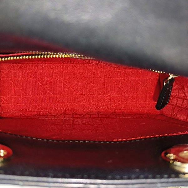 Lady Dior Small Cannage Lambskin Black