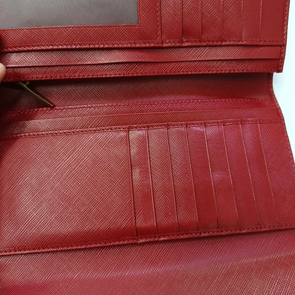 Vara Calfskin Red Wallet