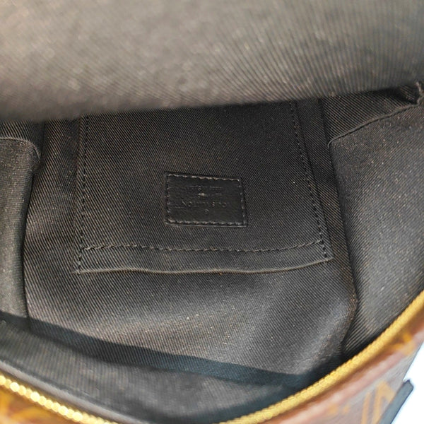 Authenticated pre-owned PALM SPRINGS Mini Monogram Coated Canvas Brown - Backpack at Looply
