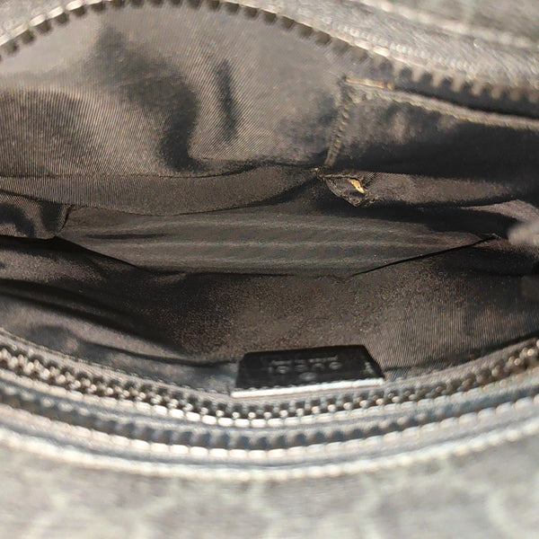 Coated Canvas Clutch Black