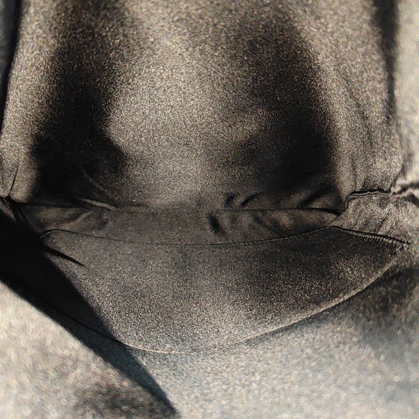 Silk Satin Shoulder Bag Black