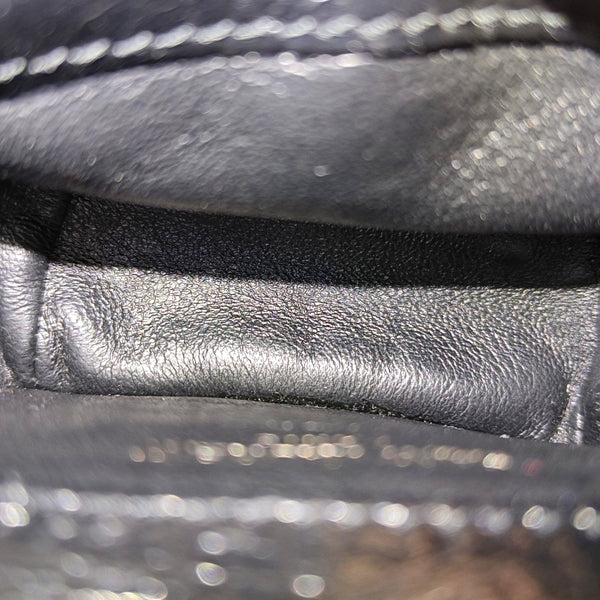 NIKI Chevron Calfskin Black