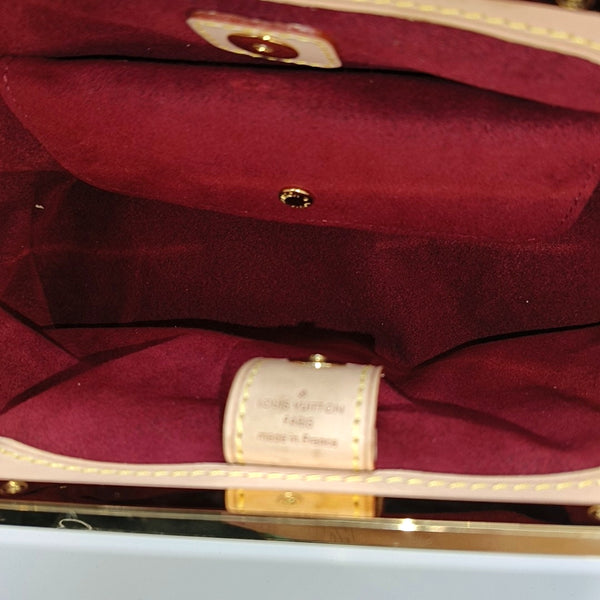 LV × TM Judy Small Monogram Lona Revestida Blanca
