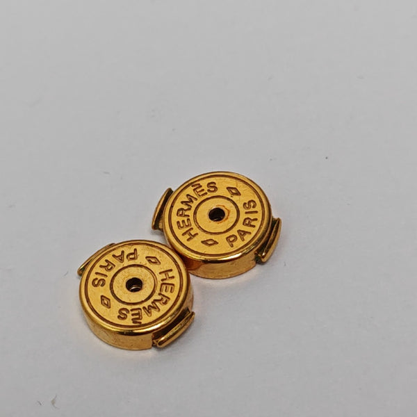 Pop H Metal Black Stud Earrings