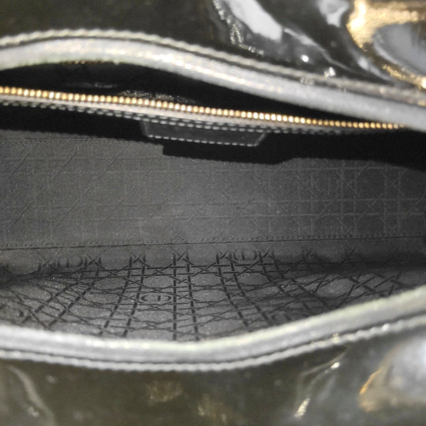 Lady Dior Large Patent Leather Black