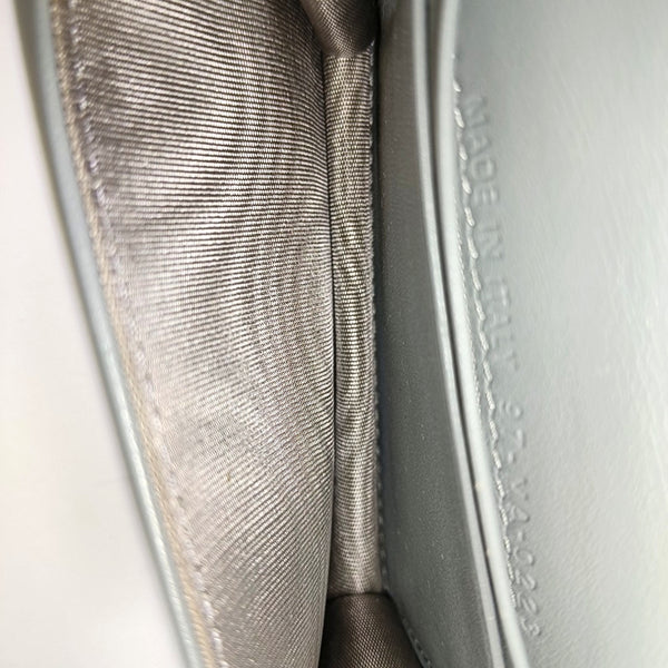Saddle Mini Oblique Fabric Gray Card Holder