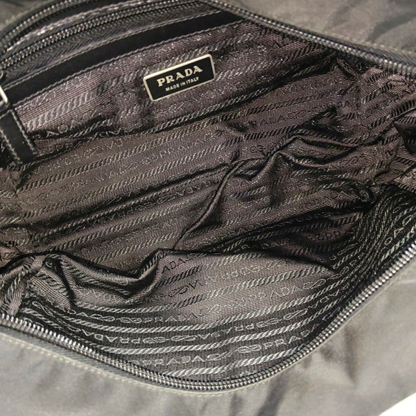 Nylon Shoulder Bag Black