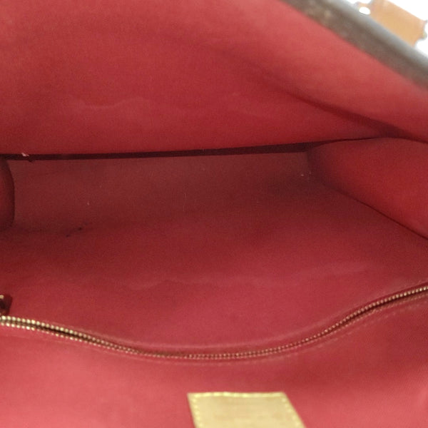 SAC PLAT MM Monogram Coated Canvas Brown