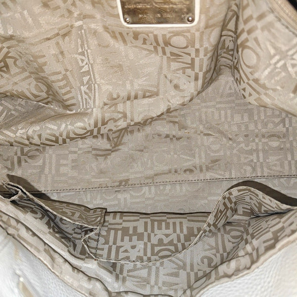 Calfskin Top Handle Bag White