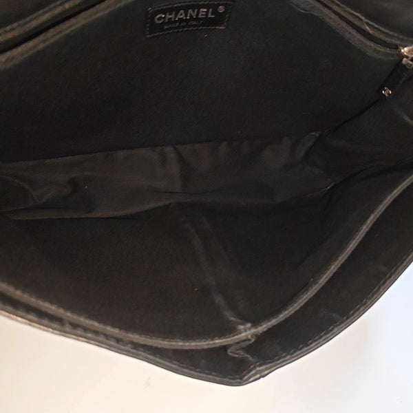 Medium Quilted Calfskin Black