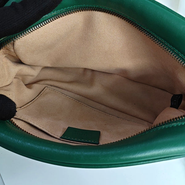GG Marmont Small Quilted Calfskin Green
