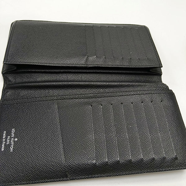 BRAZZA Damier Coated Canvas Blue Wallet