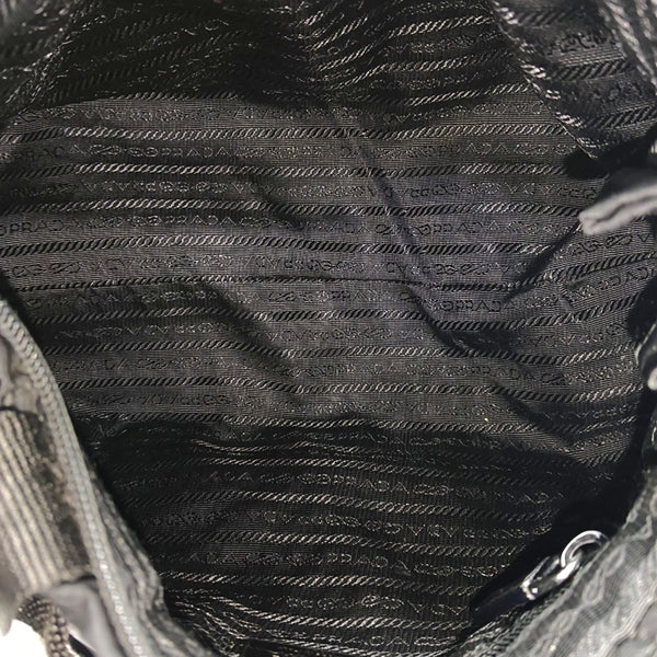 Nylon Top Handle Bag Black