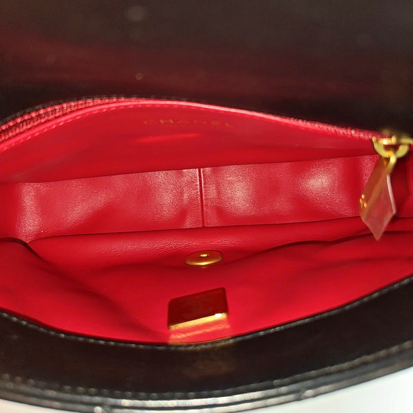 Quilted Calfskin Shoulder Bag Black