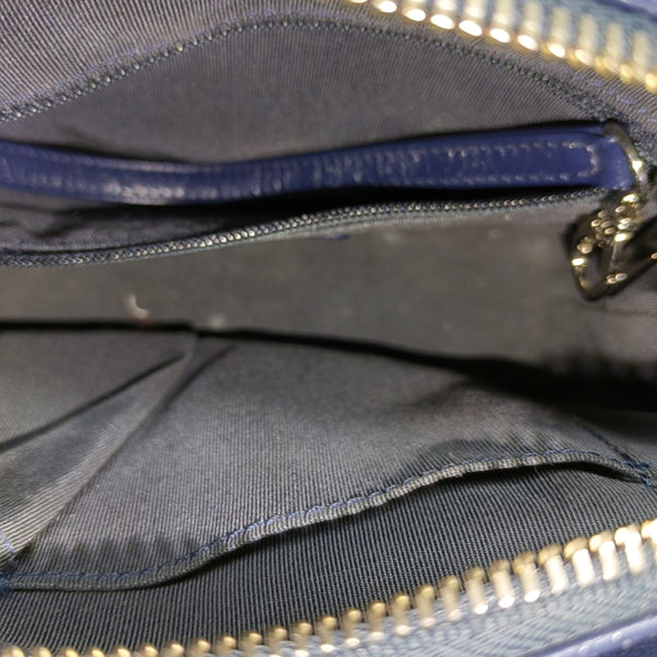 Authenticated pre-owned GABRIELLE Small Quilted Wool Blue - Crossbody Bag at Looply
