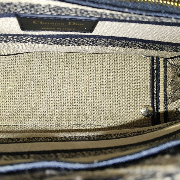 Authenticated pre-owned Lady D-Lite Medium Canvas Beige - Shoulder Bag at Looply