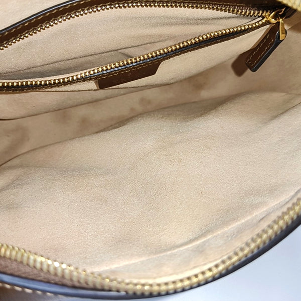 Horsebit 1955 Small Coated Canvas Beige