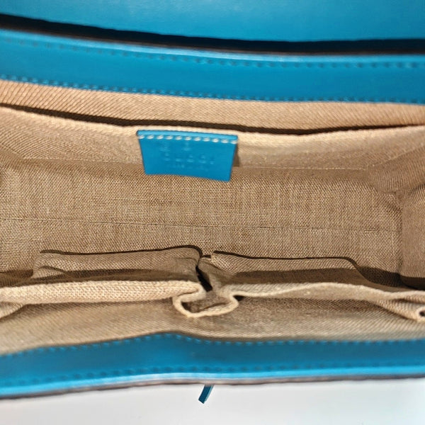 Emily Chain Monogram Calfskin Blue