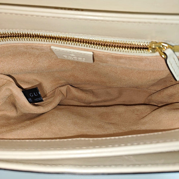Authenticated pre-owned Horsebit 1955 Small Calfskin White - Shoulder Bag at Looply