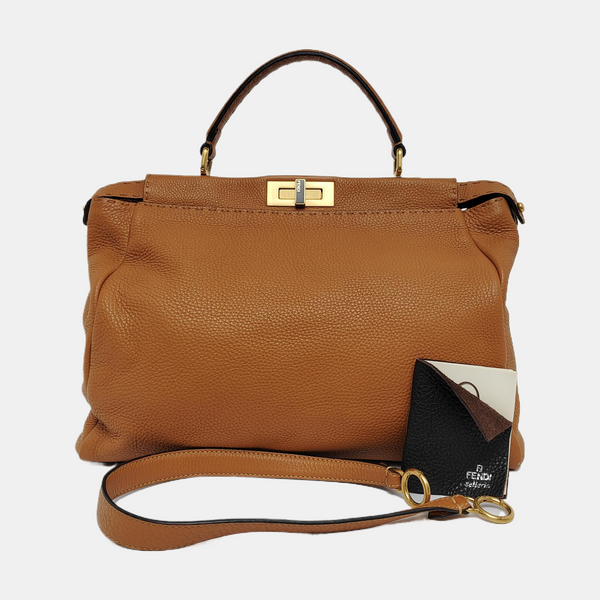 Authenticated pre-owned Peekaboo Large Calfskin Brown - Tote Bag at Looply
