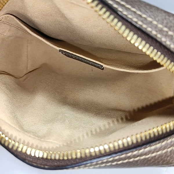 Ophidia Small Monogram Coated Canvas Beige