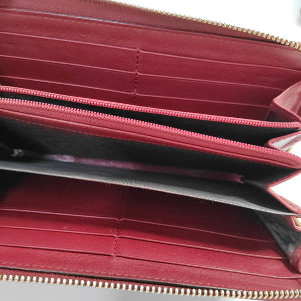 Monogram Calfskin Wallet Red