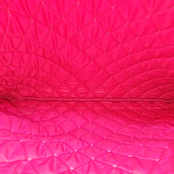 Quilted Grained Calfskin Clutch Pink
