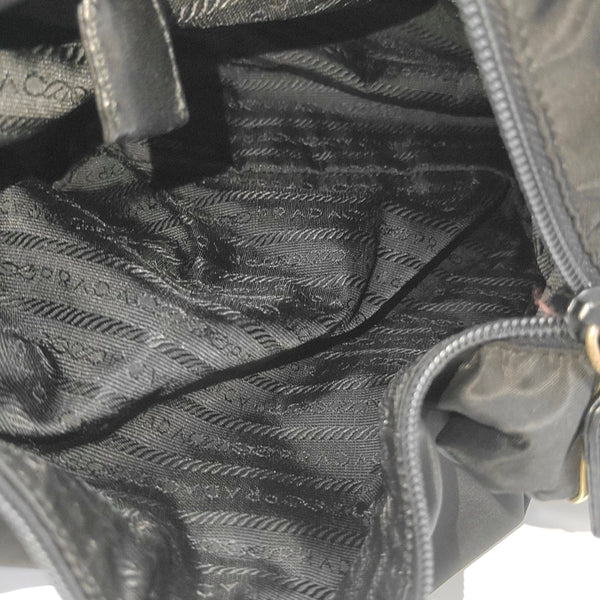 Nylon Shoulder Bag Black