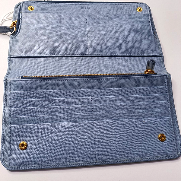 Saffiano Calfskin Wallet Blue
