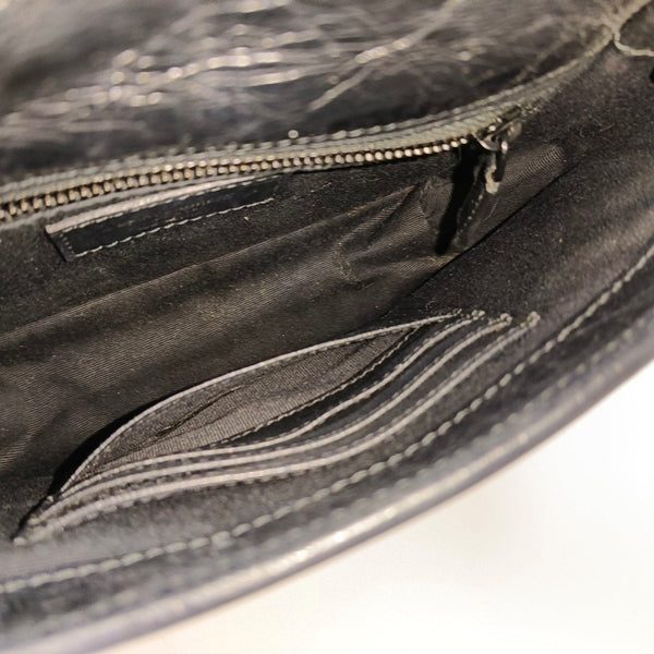 NIKI Mini Chevron Calfskin Black