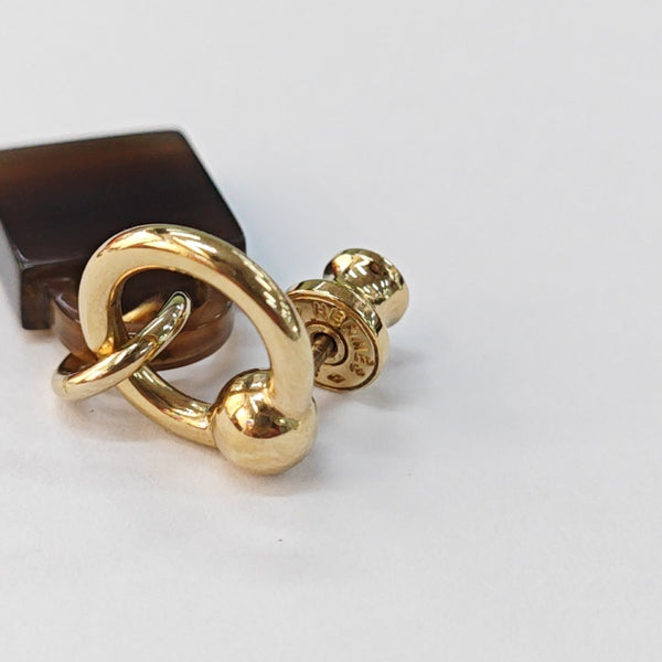 Amulette Maroquinier Metal Gold Stud Earrings