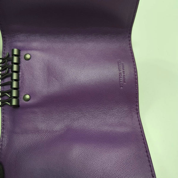 Calfskin Key Pouch Purple