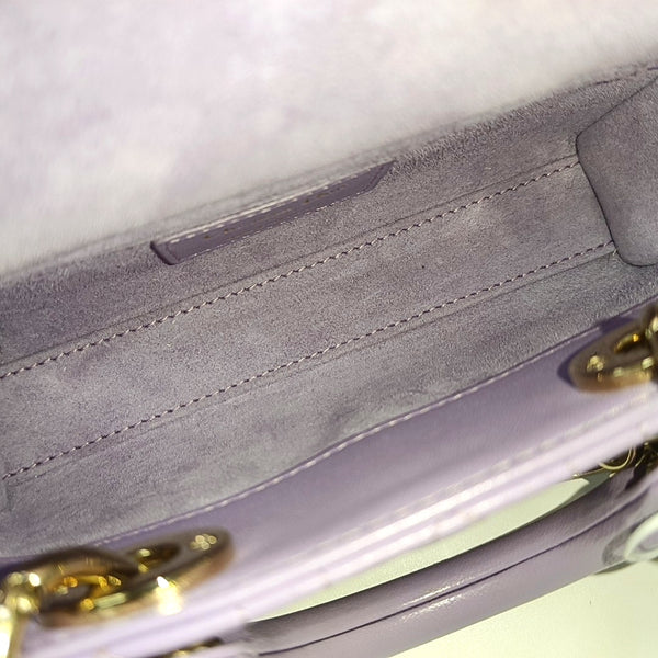 Lady D-Joy Super Mini Cannage Lambskin Purple