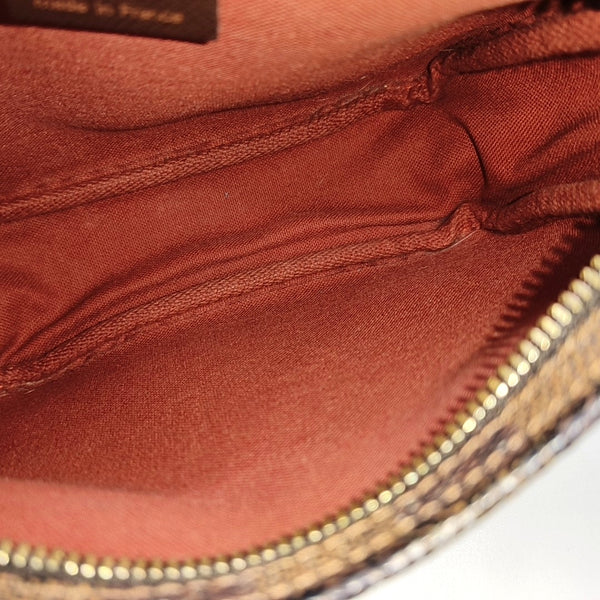 TROUSSE MAKE UP Damier Ebene Coated Canvas Brown
