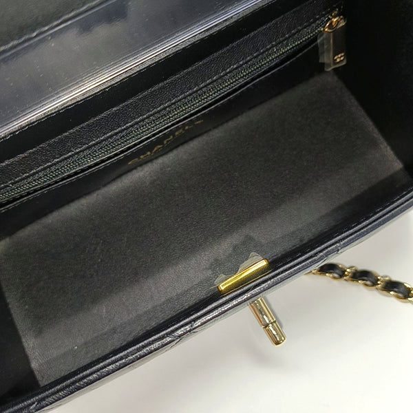 Quilted Calfskin Shoulder Bag Black
