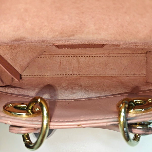 Lady D-Joy Super Mini Cannage Lambskin Pink