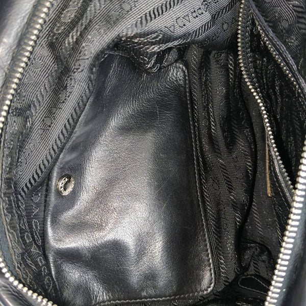 Calfskin Top Handle Bag Black
