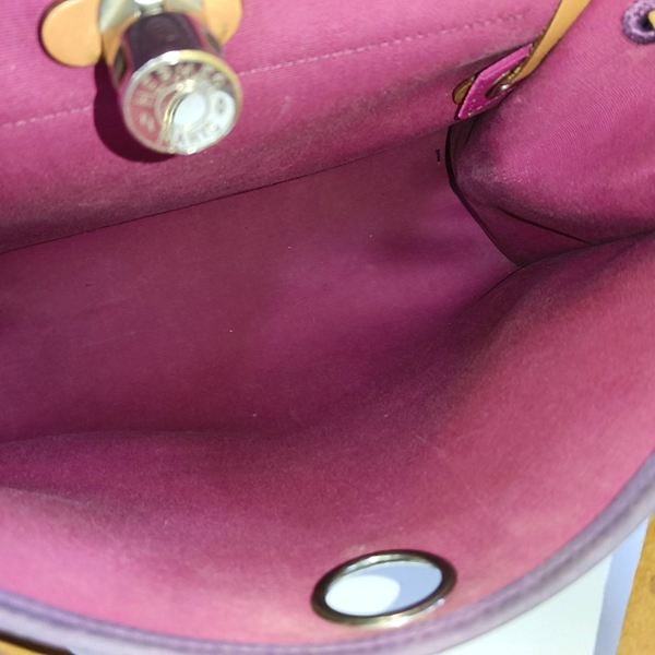 Authenticated pre-owned Herbag 31 Canvas Purple - Shoulder Bag at Looply