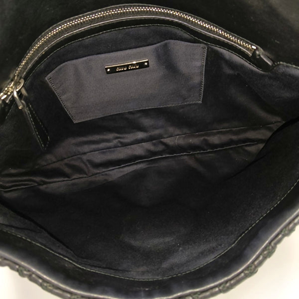 Crystal Quilted Lambskin Black