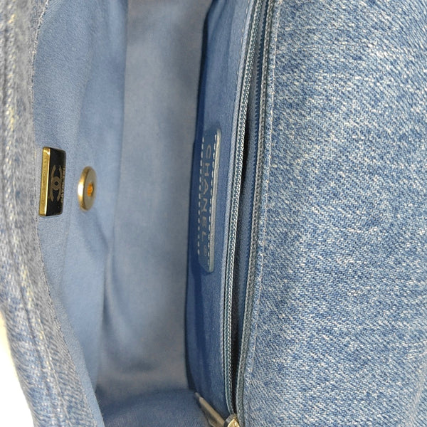 CLASSIC FLAP Mini Quilted Denim Blue
