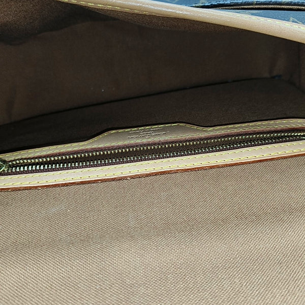 SOLOGNE PM Monogram Coated Canvas Brown